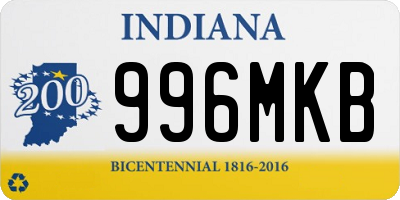 IN license plate 996MKB