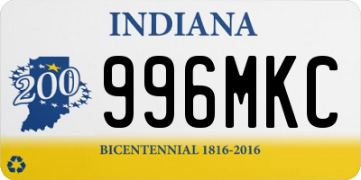 IN license plate 996MKC