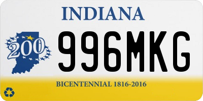 IN license plate 996MKG