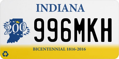 IN license plate 996MKH