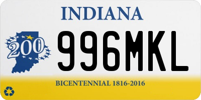 IN license plate 996MKL