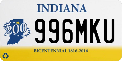 IN license plate 996MKU