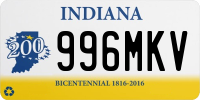 IN license plate 996MKV