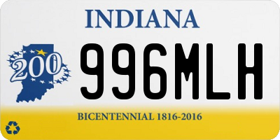 IN license plate 996MLH