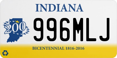 IN license plate 996MLJ