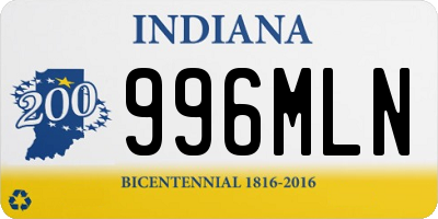 IN license plate 996MLN