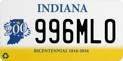 IN license plate 996MLO