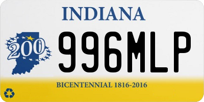 IN license plate 996MLP