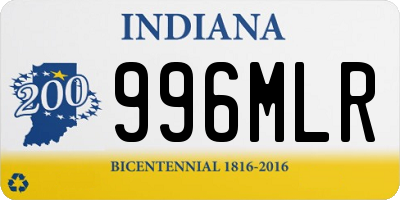 IN license plate 996MLR