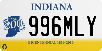 IN license plate 996MLY