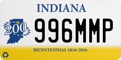 IN license plate 996MMP