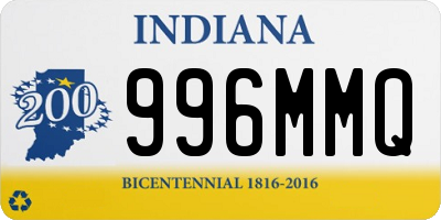 IN license plate 996MMQ