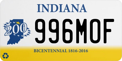 IN license plate 996MOF