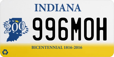 IN license plate 996MOH