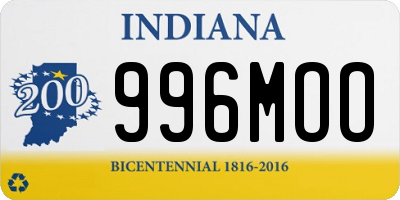 IN license plate 996MOO