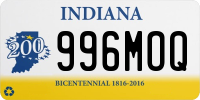 IN license plate 996MOQ