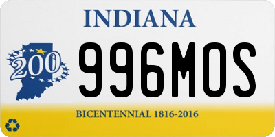 IN license plate 996MOS