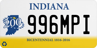 IN license plate 996MPI