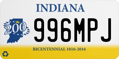 IN license plate 996MPJ