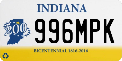 IN license plate 996MPK