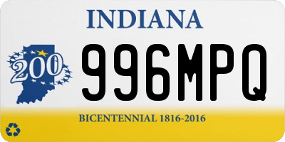 IN license plate 996MPQ