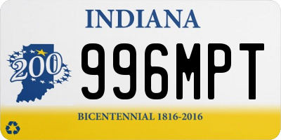 IN license plate 996MPT