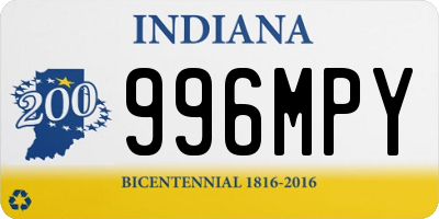 IN license plate 996MPY