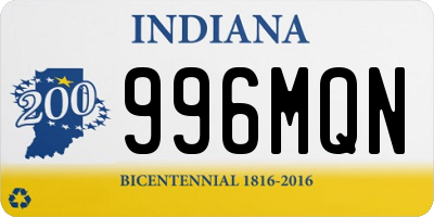 IN license plate 996MQN