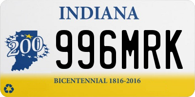 IN license plate 996MRK