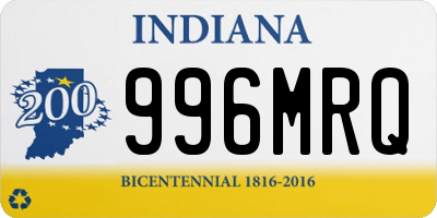 IN license plate 996MRQ