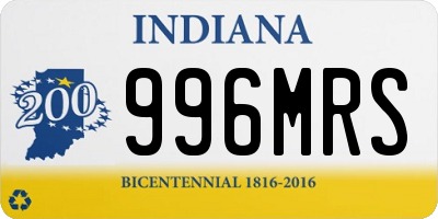 IN license plate 996MRS