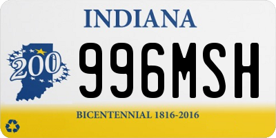 IN license plate 996MSH