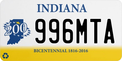 IN license plate 996MTA