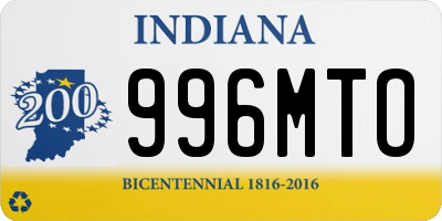 IN license plate 996MTO