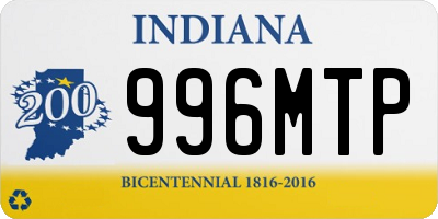 IN license plate 996MTP