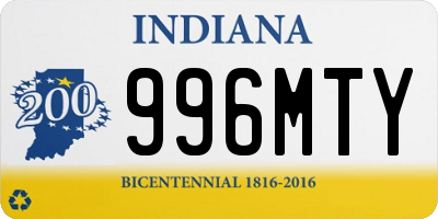 IN license plate 996MTY