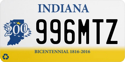 IN license plate 996MTZ