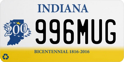 IN license plate 996MUG