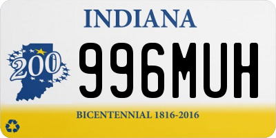 IN license plate 996MUH