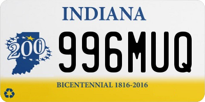 IN license plate 996MUQ