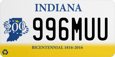 IN license plate 996MUU