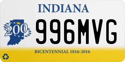 IN license plate 996MVG