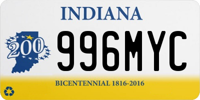 IN license plate 996MYC