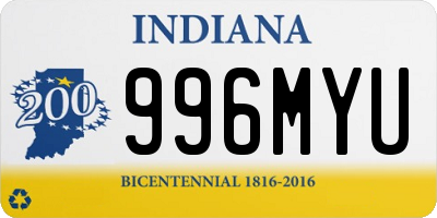 IN license plate 996MYU