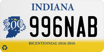 IN license plate 996NAB