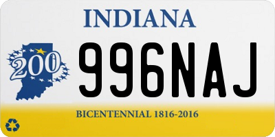 IN license plate 996NAJ