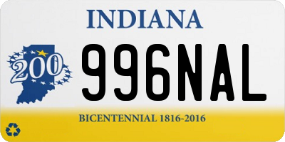 IN license plate 996NAL