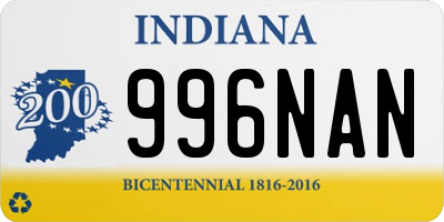 IN license plate 996NAN