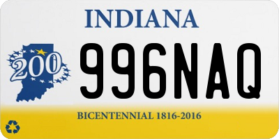 IN license plate 996NAQ