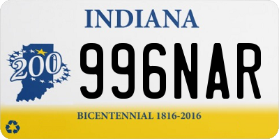 IN license plate 996NAR